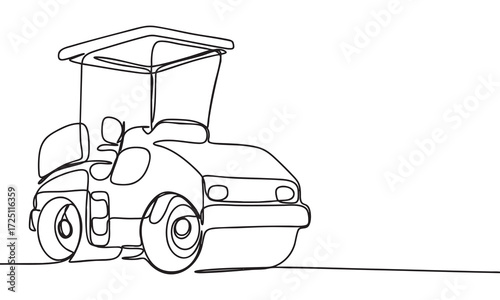 Road Roller Continuous Line Art