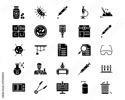 Lab Line Vector Icons
