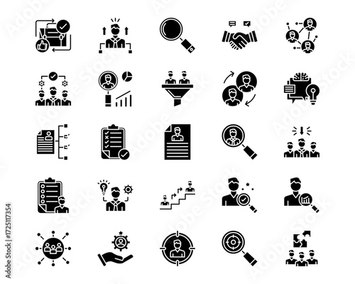 Headhunting Line Vector Icons