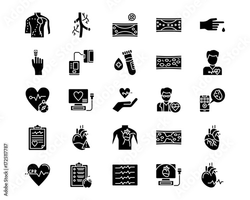 Cardiology Line Vector Icons