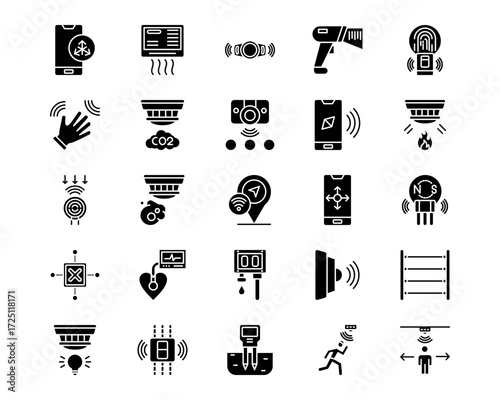 Sensors Line Vector Icons