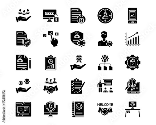 Business Onboarding Line Vector Icons