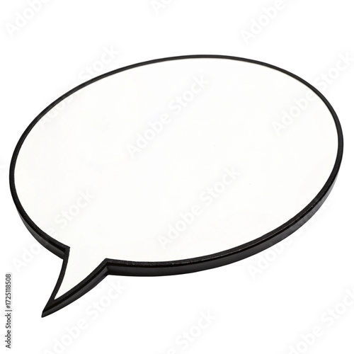 Blank comic book text bubble isolated on transparent background  
