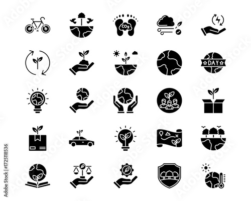 World Environment Day Line Vector Icons
