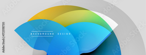Abstract colorful layers create dynamic visual effect. Modern design elements blend smoothly, offering vibrant backdrop.