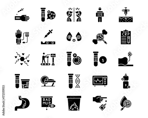 Medical Tests Line Vector Icons