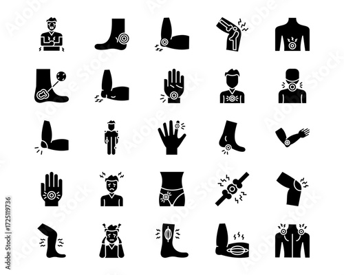 Body Ache Line Vector Icons