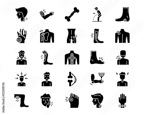 Body Ache Line Vector Icons