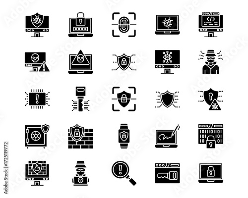 Information Security Line Vector Icons
