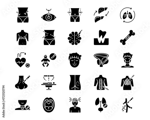 Surgeries Line Vector Icons