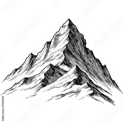vector illustration of a mountain landscape