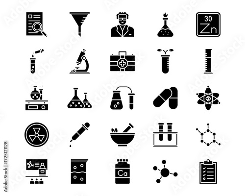 Chemistry Line Vector Icons