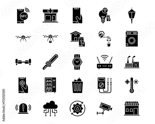 Smart City Line Vector Icons