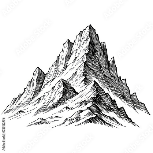 vector illustration of a mountain landscape