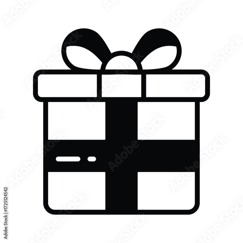 Creatively crafted gift box icon in flat style, presents, shopping discounts, and festive offers