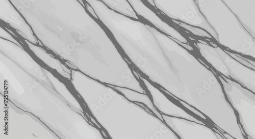 Detailed marble pattern with grey veins on white surface, creating luxurious marble pattern design. Close-up marble pattern generates sophistication,