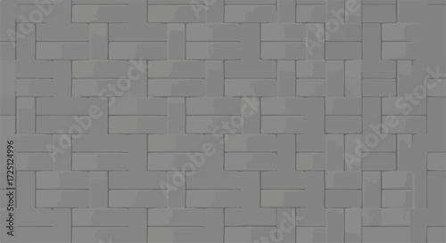Gray brick background presents a clean, minimalist backdrop. Gray brick gives off calm mood,