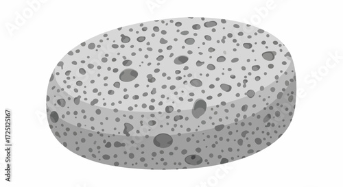 Pumice stone for feet, effective in exfoliating and smoothing skin, shown against white background. Pumice stone helps to remove dead skin and calluses, revealing softer, smoother feet.