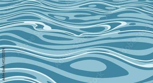 Abstract water waves background with blue and teal shades.  Fluid dynamic ripple pattern creates elegant texture. This calming ocean-inspired design is perfect for websites, social media,