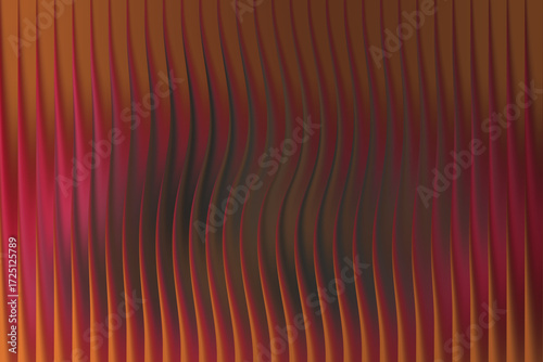 Abstract wavy vertical lines with warm gradient colors