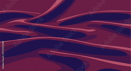 Rich burgundy silk fabric with deep folds and shadows. Luxurious silk textile with flowing curves and elegant drape.  Draped silk fabric ideal for fashion design projects, presentations,