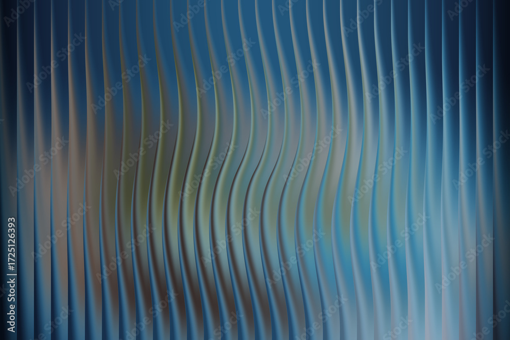 Obraz premium Abstract blue and green wavy vertical lines background