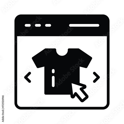 Check t this amazing flat style icon of online shopping