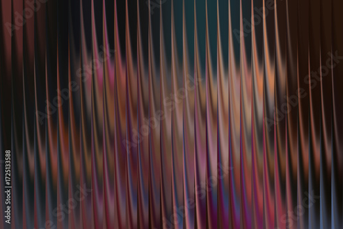 Abstract wavy texture with iridescent colors and vertical lines