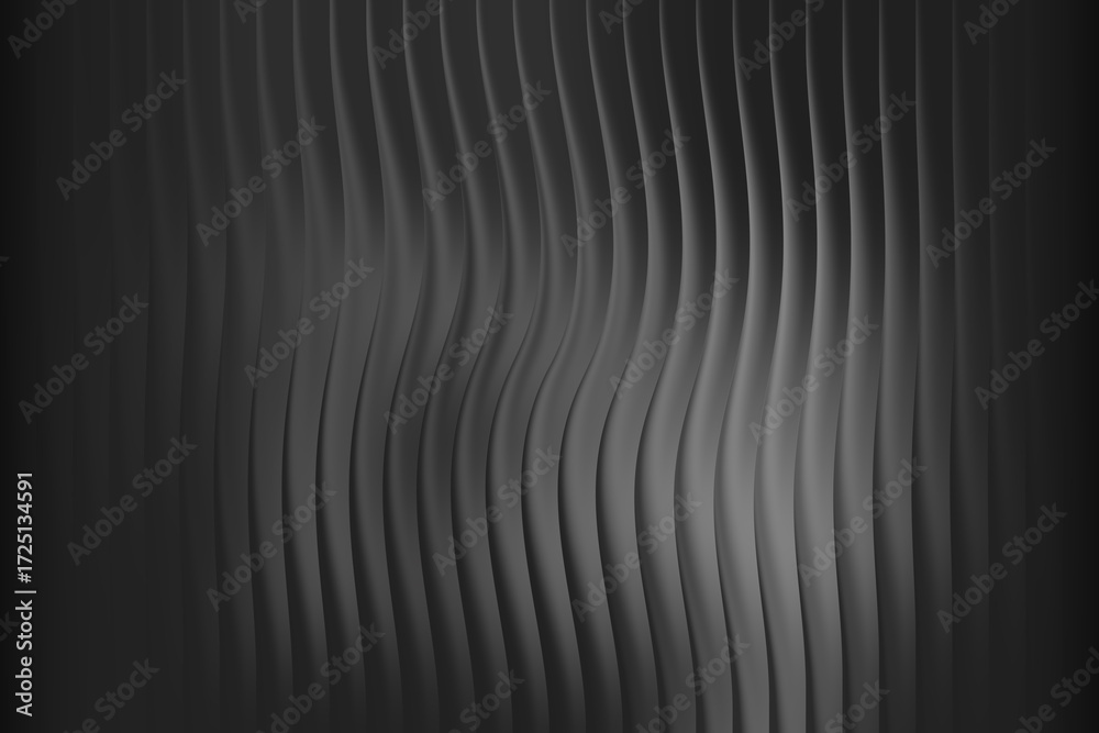 Obraz premium Abstract dark gray wavy vertical lines background texture