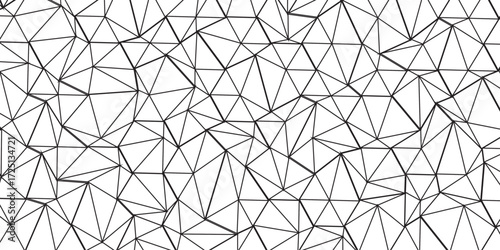 Abstract of simple gray line triangle pattern geometric background. Seamless geometric polygonal repeatable pattern swatch background, Trendy design vector background for web backdrop orpaper print.	