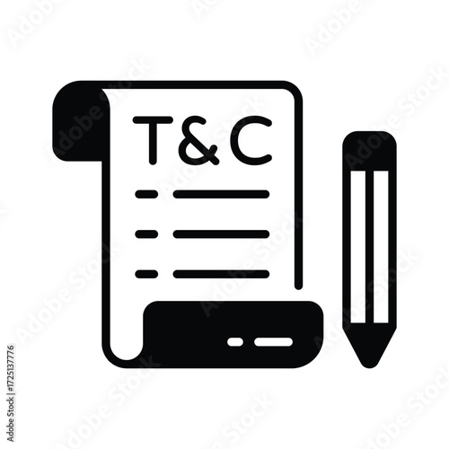 Terms and condition icon symbolizing ecommerce agreements and shopping rules