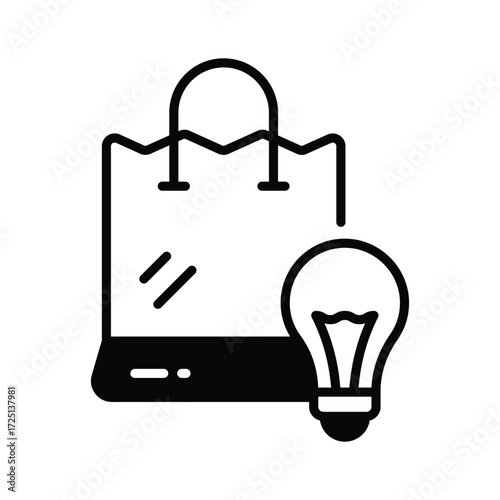Creative shopping, online marketing, concept icon of shopping idea