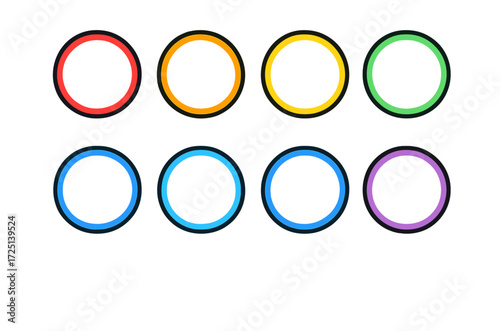 Brightly colored circles arranged in a grid for a playful and artistic design