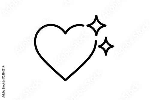 Heart symbol with sparkling effect illustrating love and positivity during a joyful celebration or event