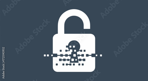 Unlocked padlock reveals a new paradigm in digital security, depicting data protection. Unlocked padlock highlights cybersecurity advancements, showing how sensitive information is secured.