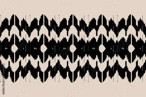 Ethnic fabric vector. Bohemian fashion.Ikat seamless pattern. Vector tie dye shibori print with stripes and chevron. Ink textured japanese background.  Endless watercolor texture. African rug.