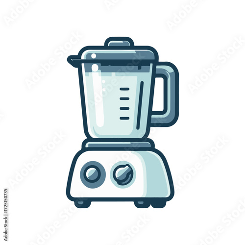 A modern kitchen blender with a transparent jar and control dials, set against a clean background