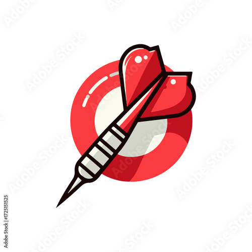 A vibrant illustration of a red dart piercing a white and red target, symbolizing precision and focus