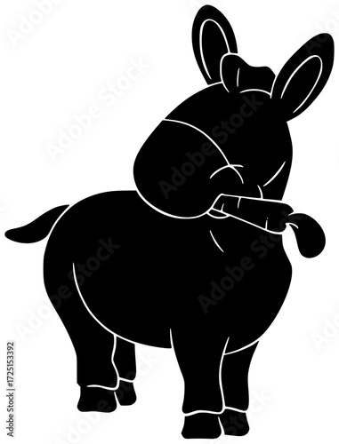 donkey illustration mule silhouette nature logo animal icon mammal outline horse cute farm white cartoon domestic grey head wild shape women vector graphic background