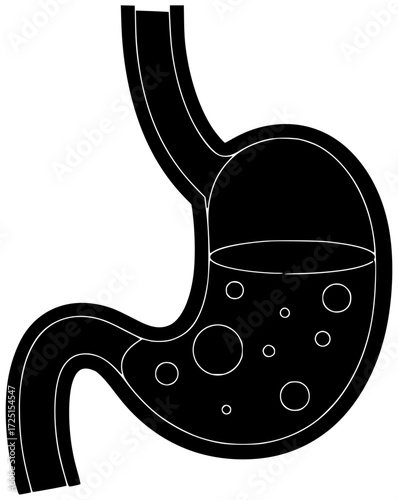 dish illustration stomach silhouette food logo meal icon plate outline dinner lunch meat woman pain pepper cuisine problem tasty shape heartburn vector graphic background