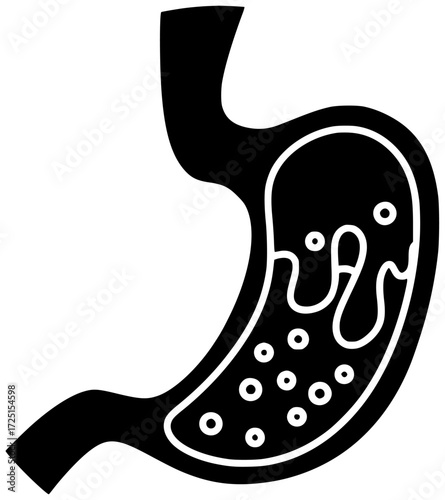 dish illustration stomach silhouette food logo meal icon plate outline dinner lunch meat woman pain pepper cuisine problem tasty shape heartburn vector graphic background