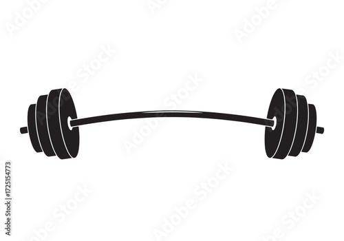 Barbell icon isolated on white background. Barbell icon simple sign. Barbell icon trendy and modern symbol for graphic and web design. Barbell icon flat vector illustration for logo, web, app, busines