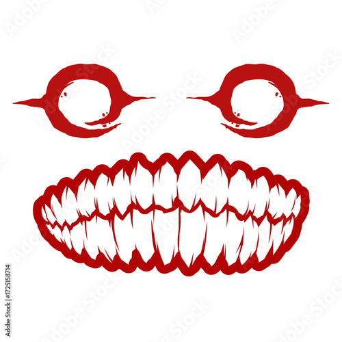 scary face vector illustration