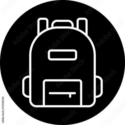 Bagpack line icon style