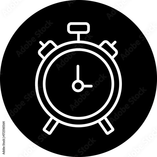 Alarm Clock line icon style