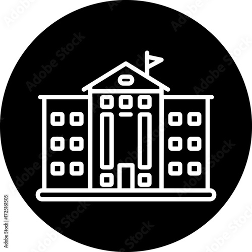 School line icon style