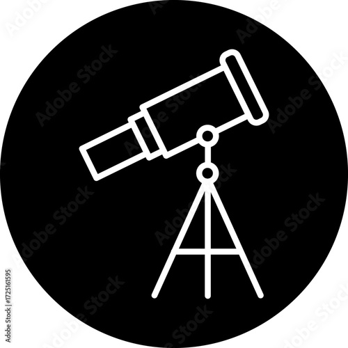Telescope line icon style