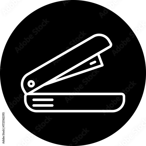 Stapler line icon style