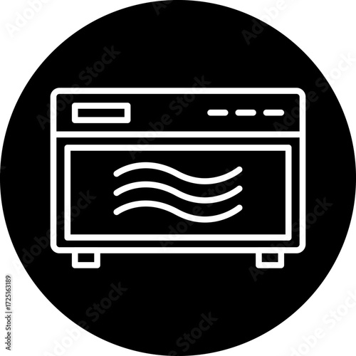 Oven line icon style