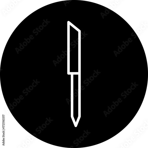 Bread Knife line icon style